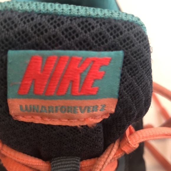 Nike Lunaforever running shoes in dark grey blue peachy colors side swoosh - Picture 8 of 8